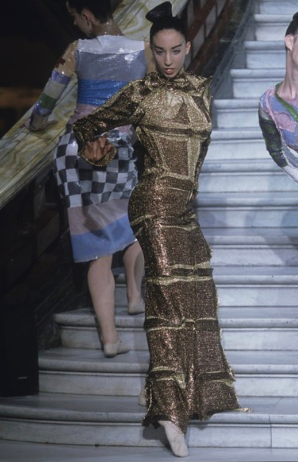 Yoshiki Hishinuma Runway Metallic Lurex Skirt Set