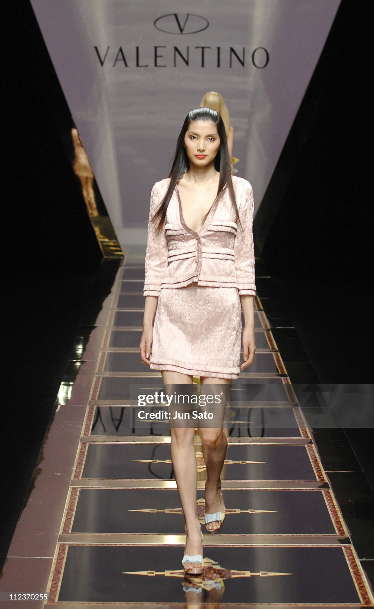 Valentino SS 2007 Pink Satin Skirt Set