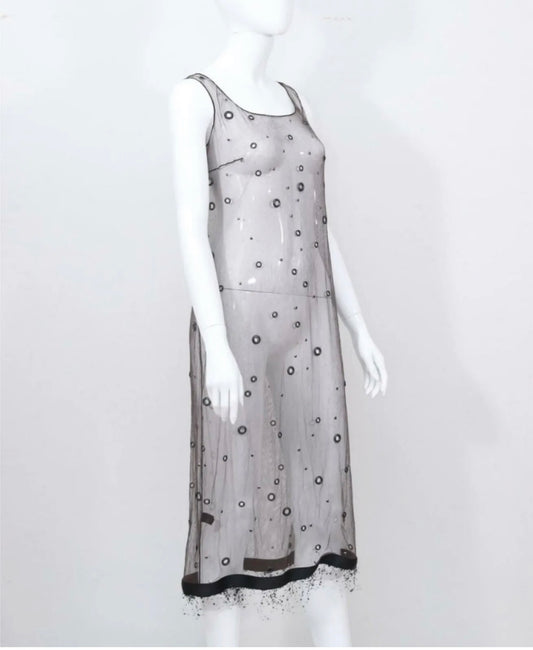 PRADA FW 1999 GROMMET TULLE DRESS