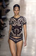 Issey Miyake SS 2004 Mesh Cyber Print Top