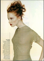 Martine Sitbon 1997 Chiffon Embellished Dress