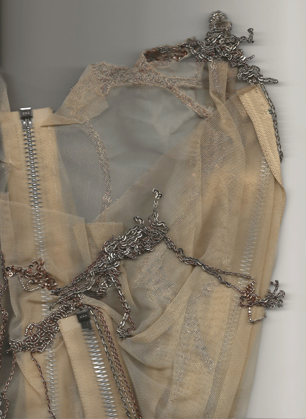 Robert Cary Williams SS 2005 Chain Embellished Tulle Dress