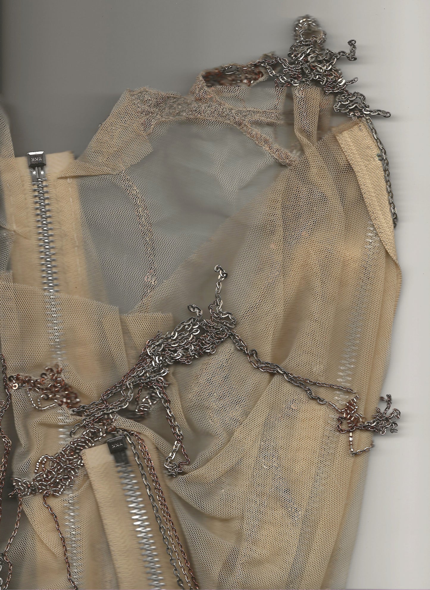 Robert Cary Williams SS 2005 Chain Embellished Tulle Dress