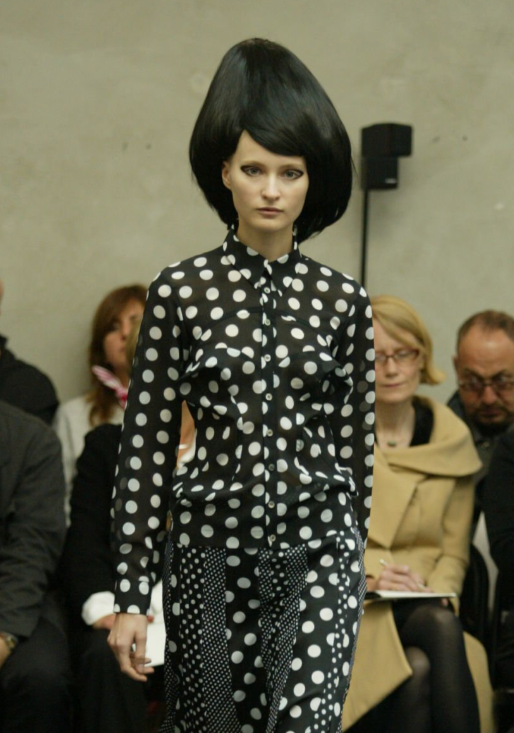 Junya Watanabe SS 2004 Polka Dot Contour Blouse