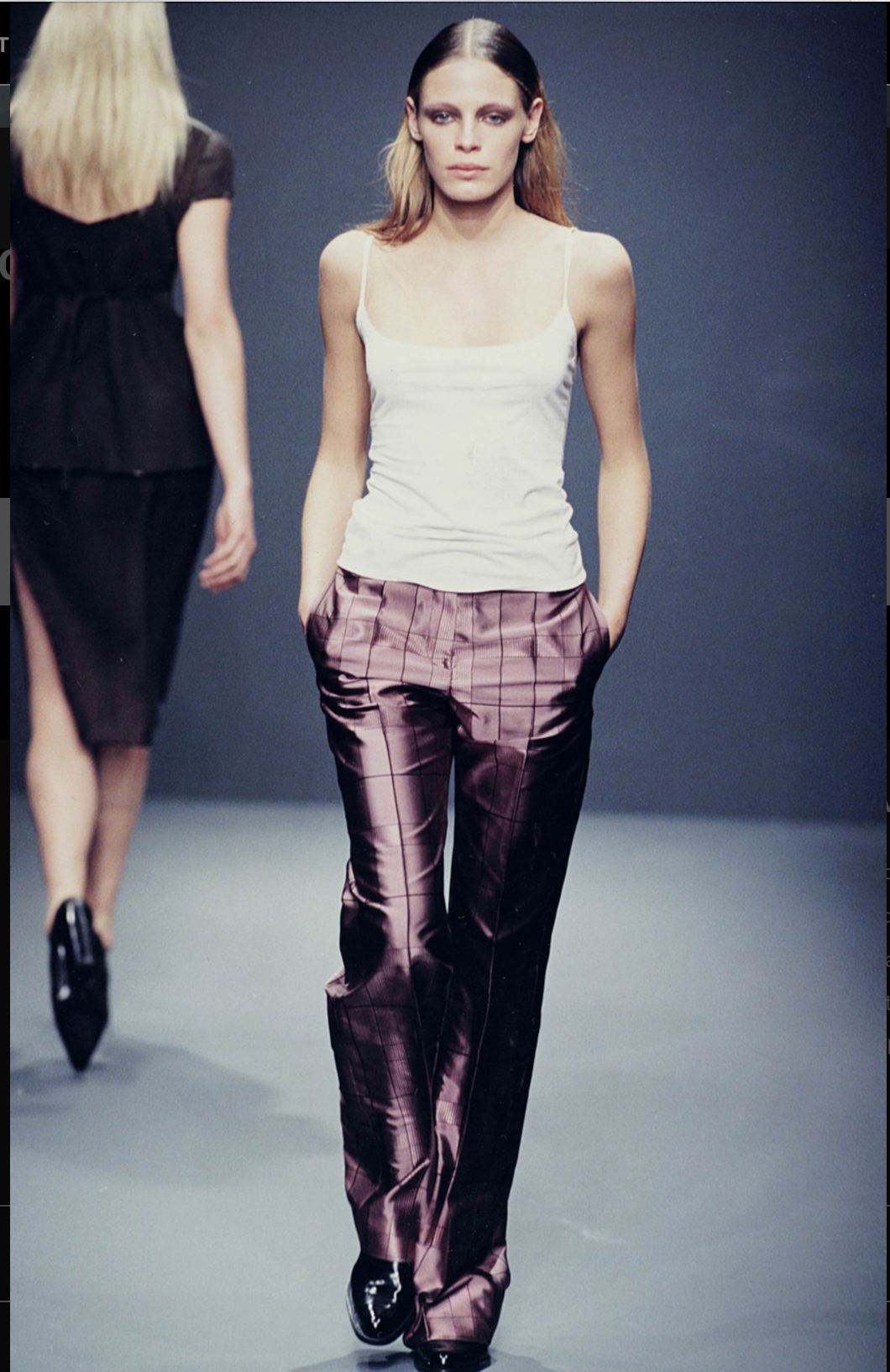 Prada FW 1997 Mauve Grid Trousers