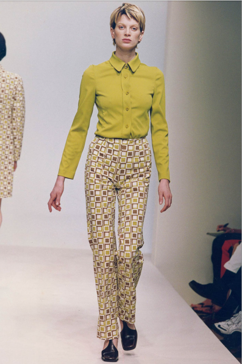 Prada 1996 Grid Print Dress