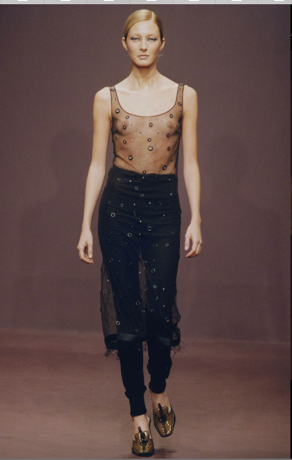 PRADA FW 1999 GROMMET TULLE DRESS