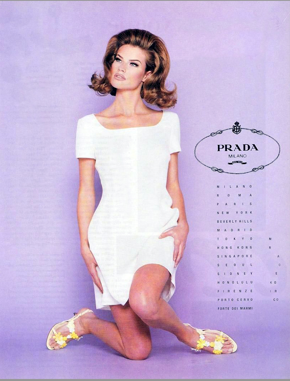 Prada SS 1992 peach wool dress