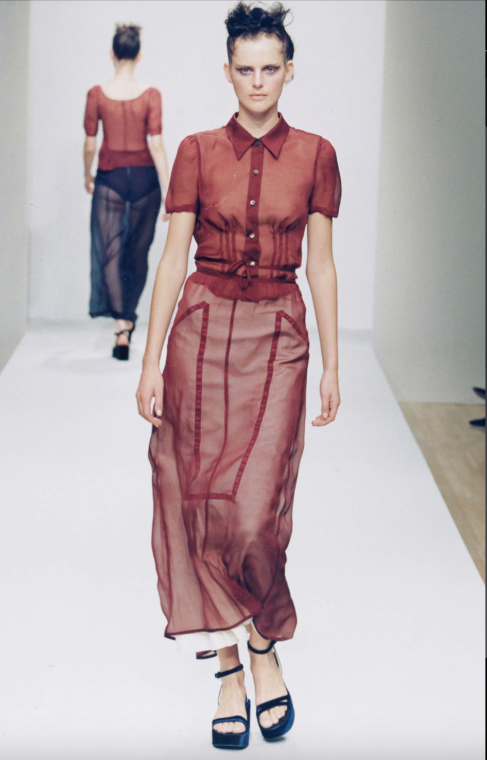 Prada SS 1997 Sheer Blouse