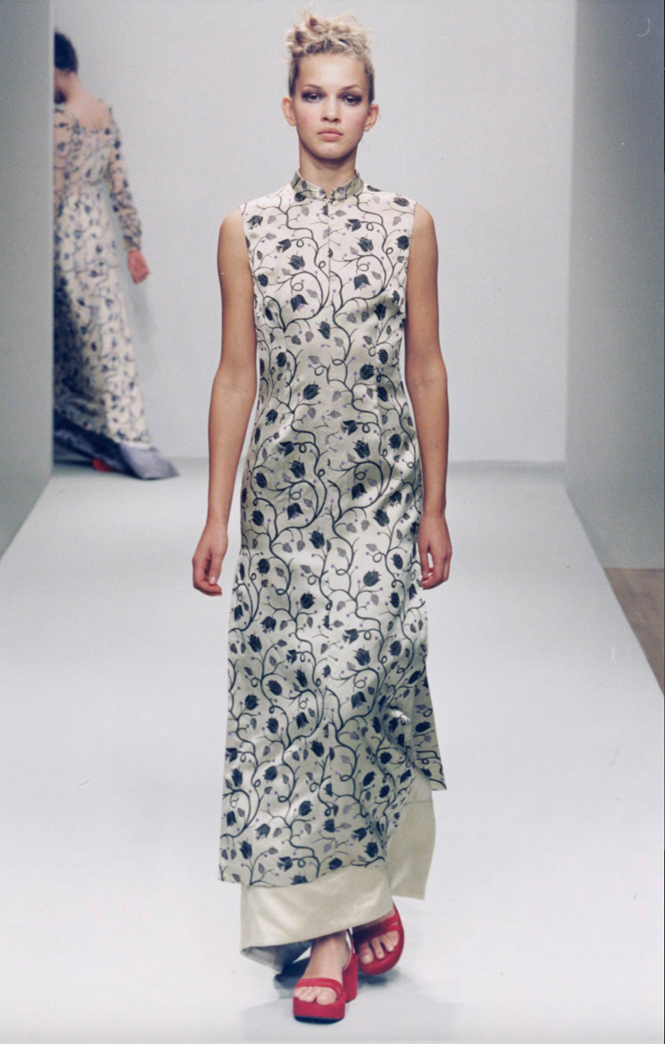Prada 1997 Golden Velvet Dress