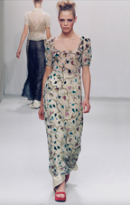 Prada 1997 Golden Velvet Dress