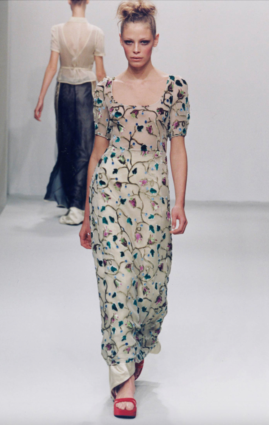 Prada 1997 Golden Velvet Dress