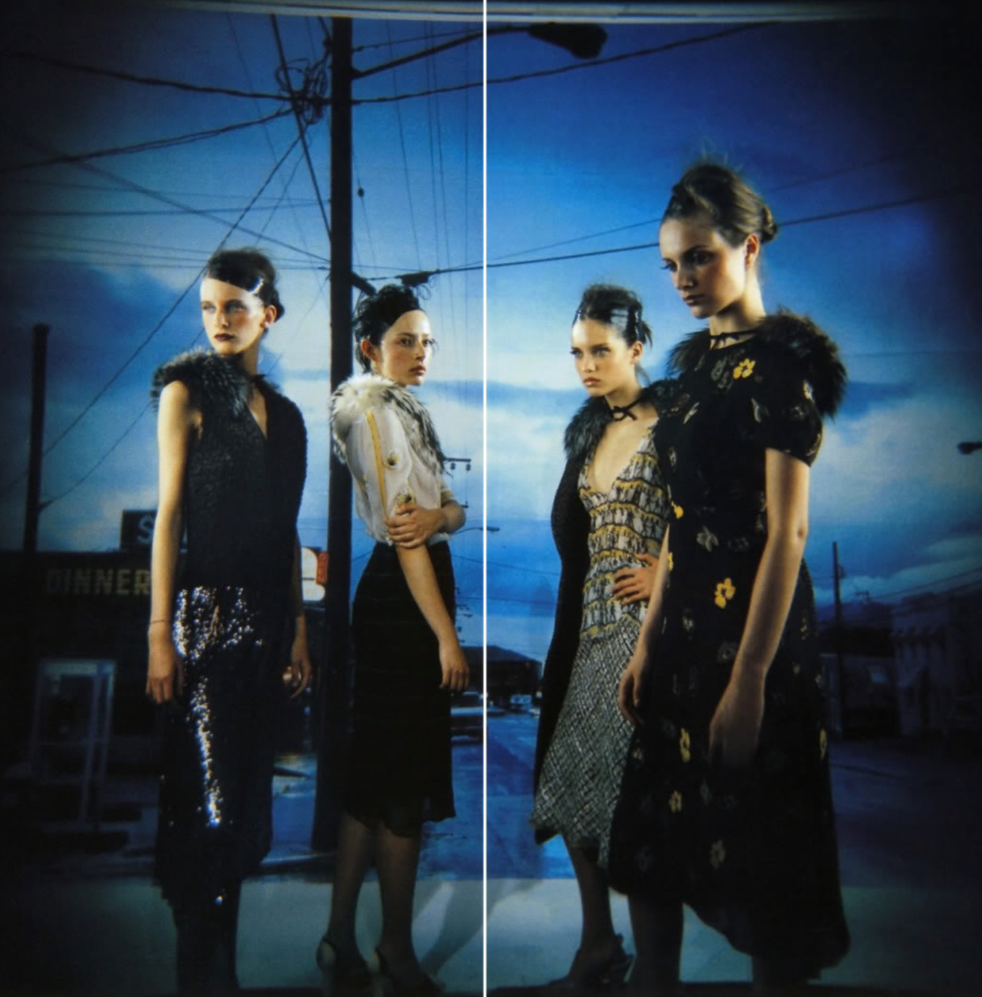 Prada FW 2000 Chiffon Silk Flower Dress