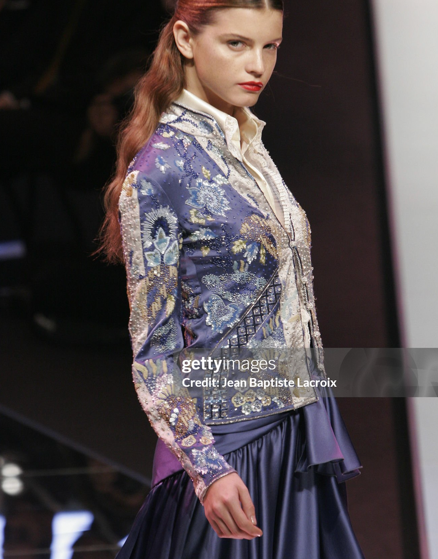 Valentino SS 2006 Floral Embellished Silk Blouse