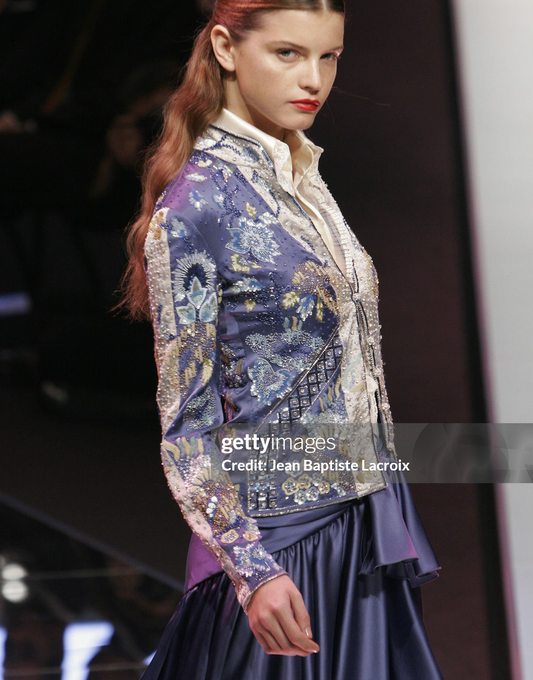 Valentino SS 2006 Floral Embellished Silk Blouse