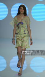 Valentino SS 2004 Floral MIni Flarę Skirt, Green