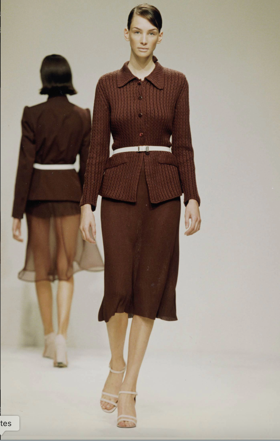 Prada 1990s Knit Skirt Set with Belt