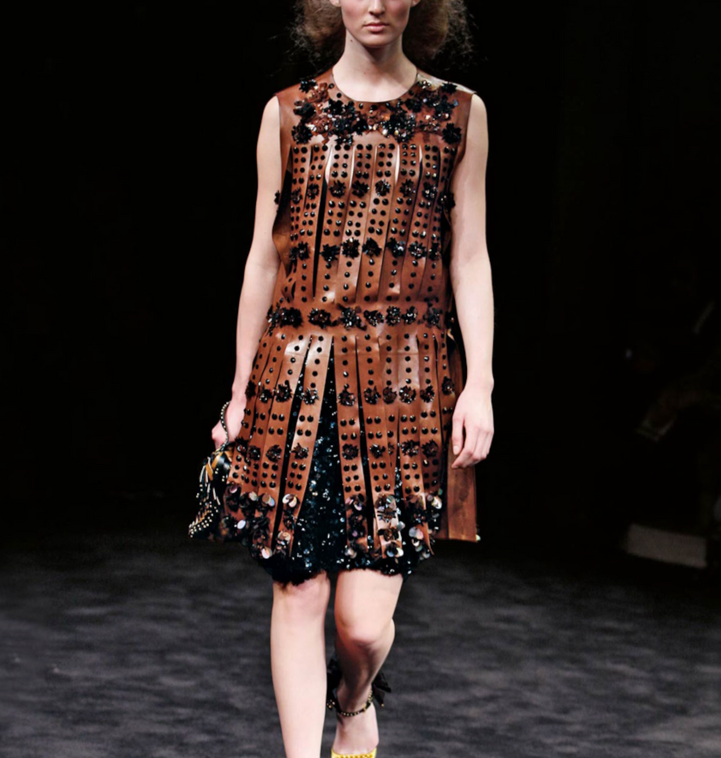 Prada FW 2009 Crop Leather Jacket with Embellishments