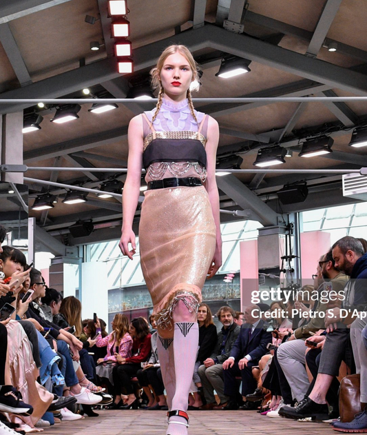 Prada 2018 Metal Embellished Organza Dress