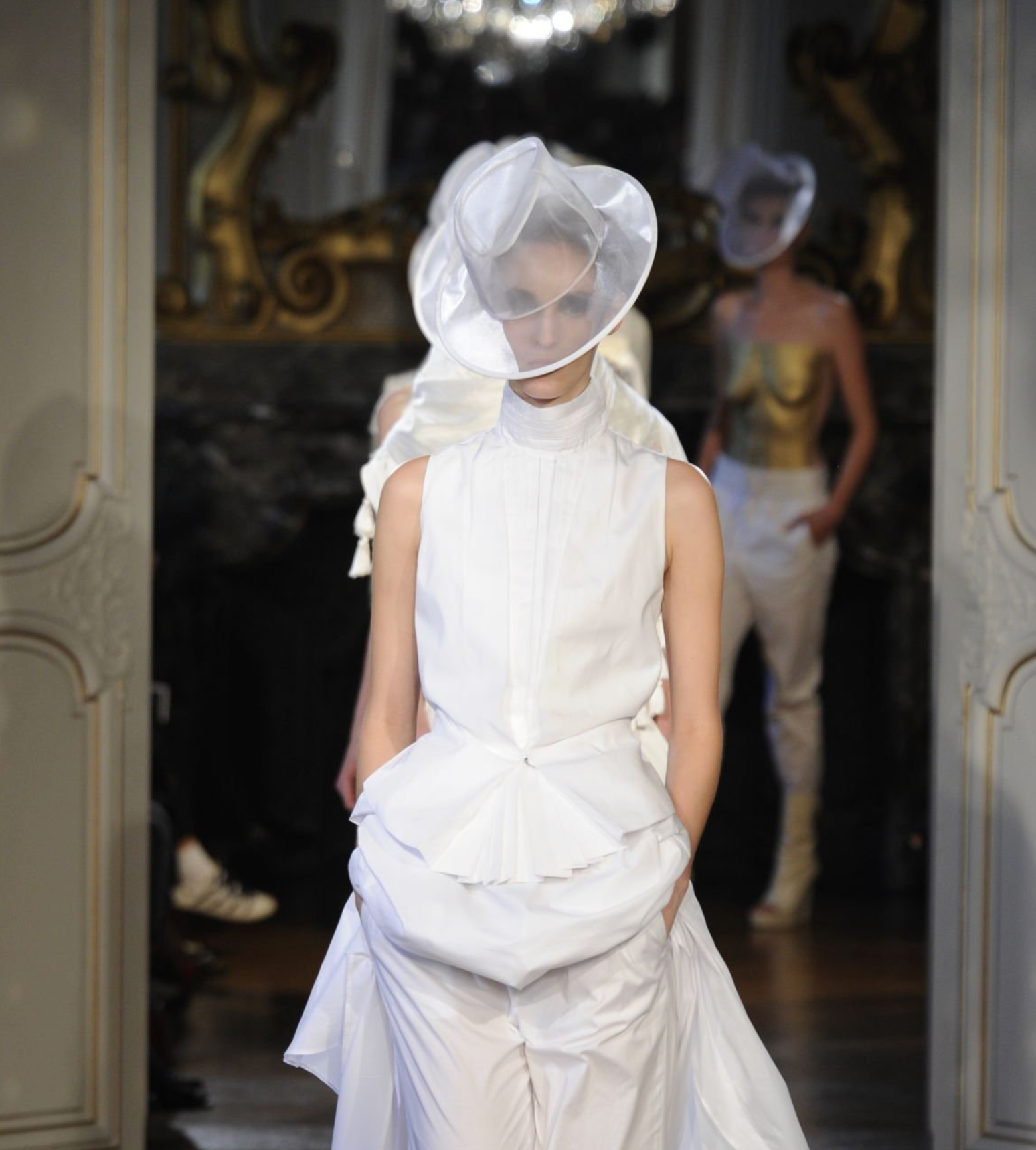 A.F. Vandevorst SS 2013 Backless Top with Pleats
