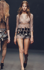 Prada SS 1999 Mirror Embellished Sheer Blouse