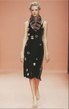 Prada FW 2000 Chiffon Silk Flower Dress