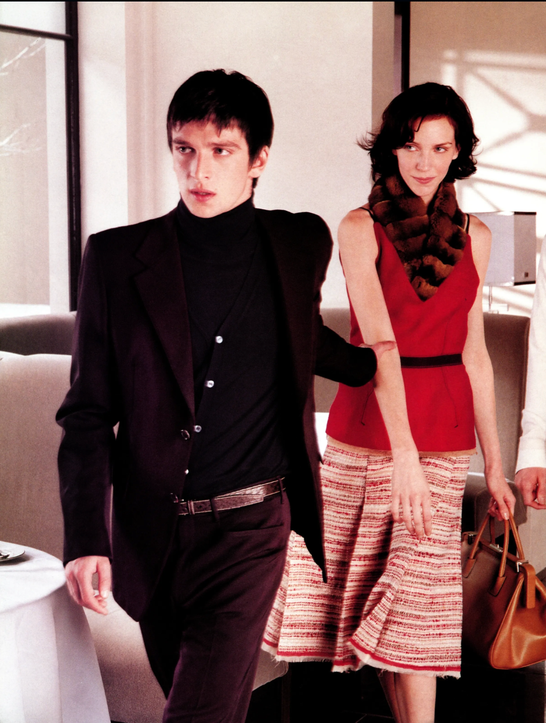 Prada FW 2000 Mohair Tweed Skirt Suit