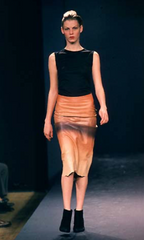 Trussardi Gradient Leather Strapless Dress