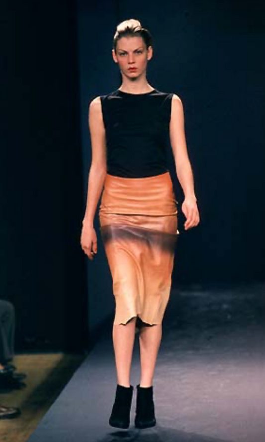 Trussardi Gradient Leather Strapless Dress