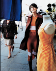 Prada FW 1996 Chiffon Silk Colorblock Dress