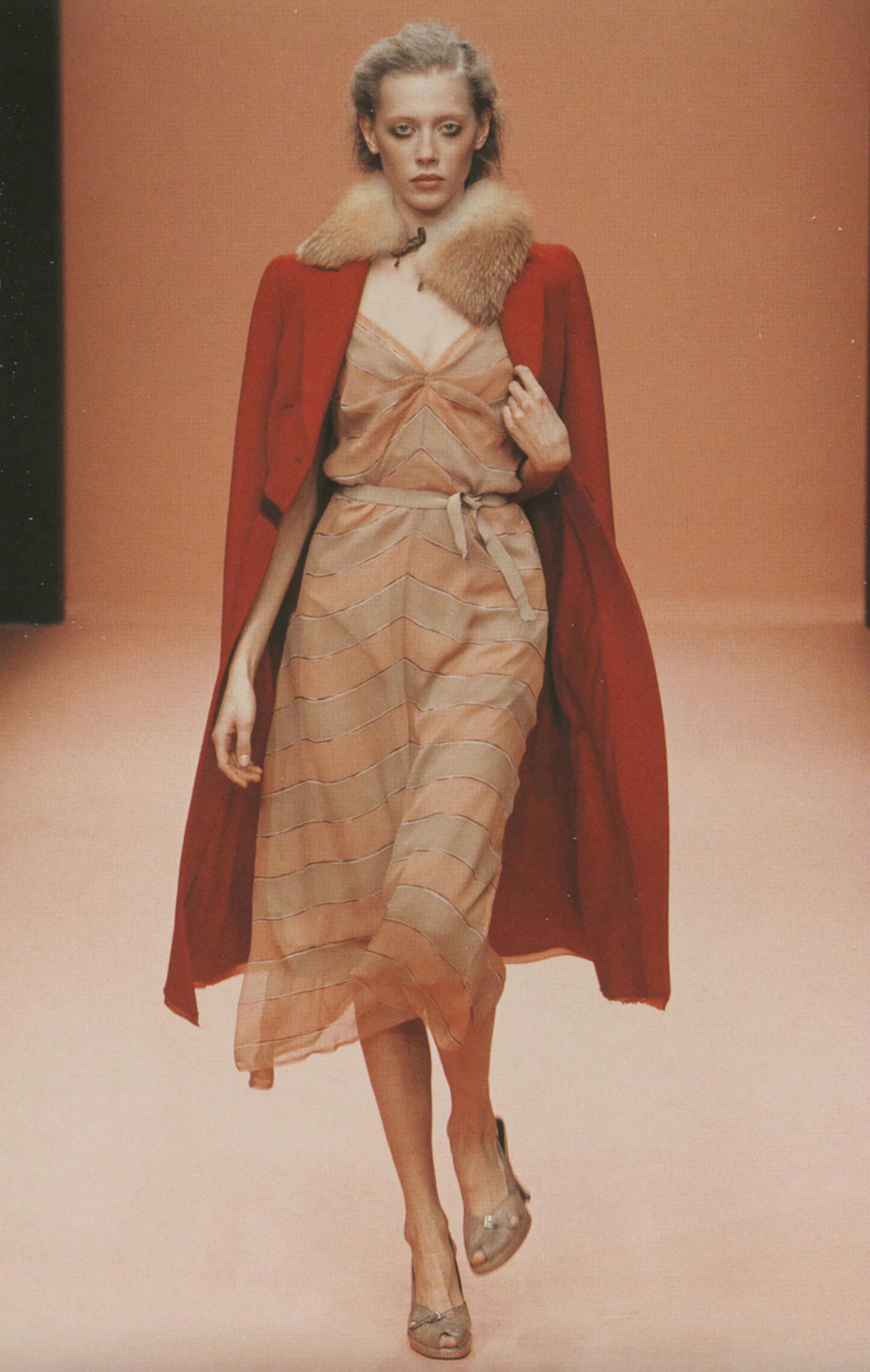 Prada FW 2000 Red Wool Coat