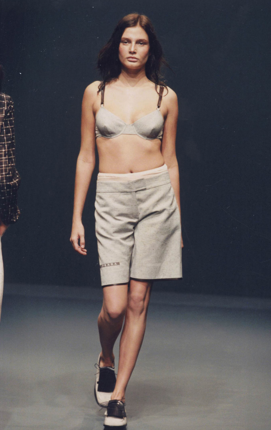 Prada SS 1999 canvas bra and skirt set