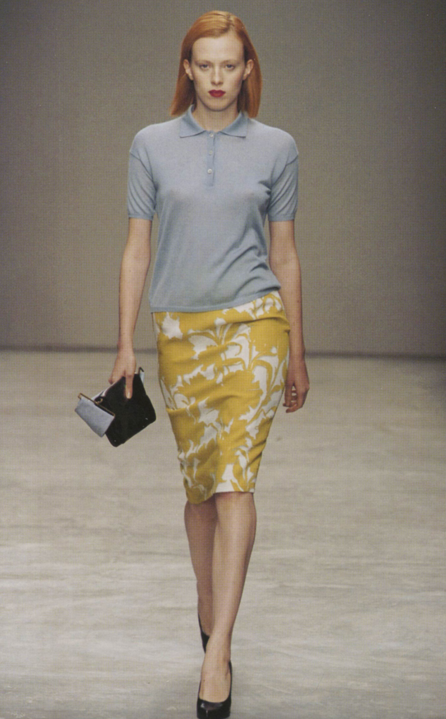 Prada SS 2001 Viscose Botanical Print Skirt
