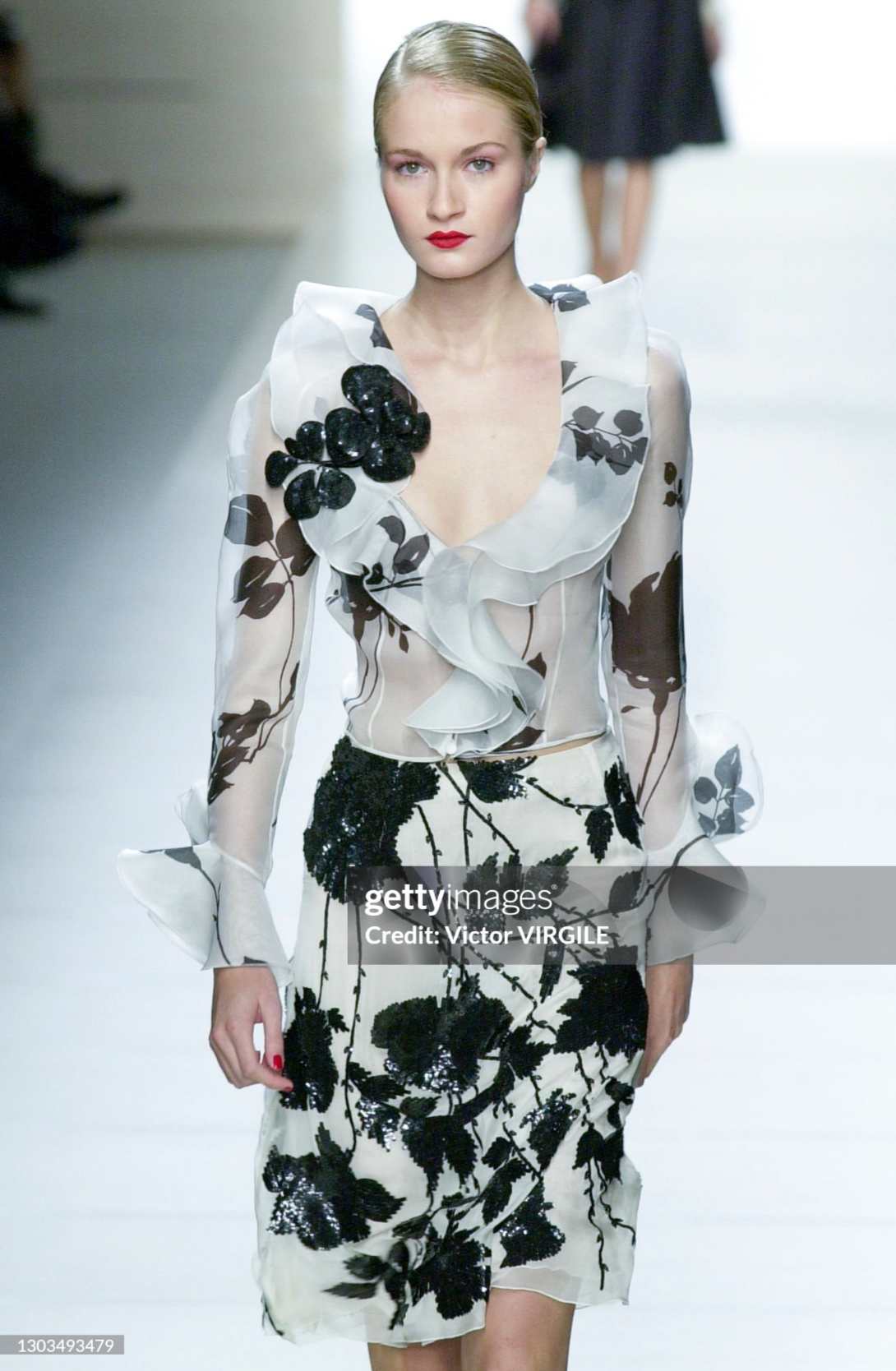 Valentino SS 2001 Sequin Embellished Silk Ensemble