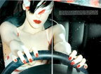 Prada 2000 lips print sheer set