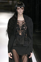 YOHJI YAMAMOTO SS 2007 Embroidered Organza Blouse