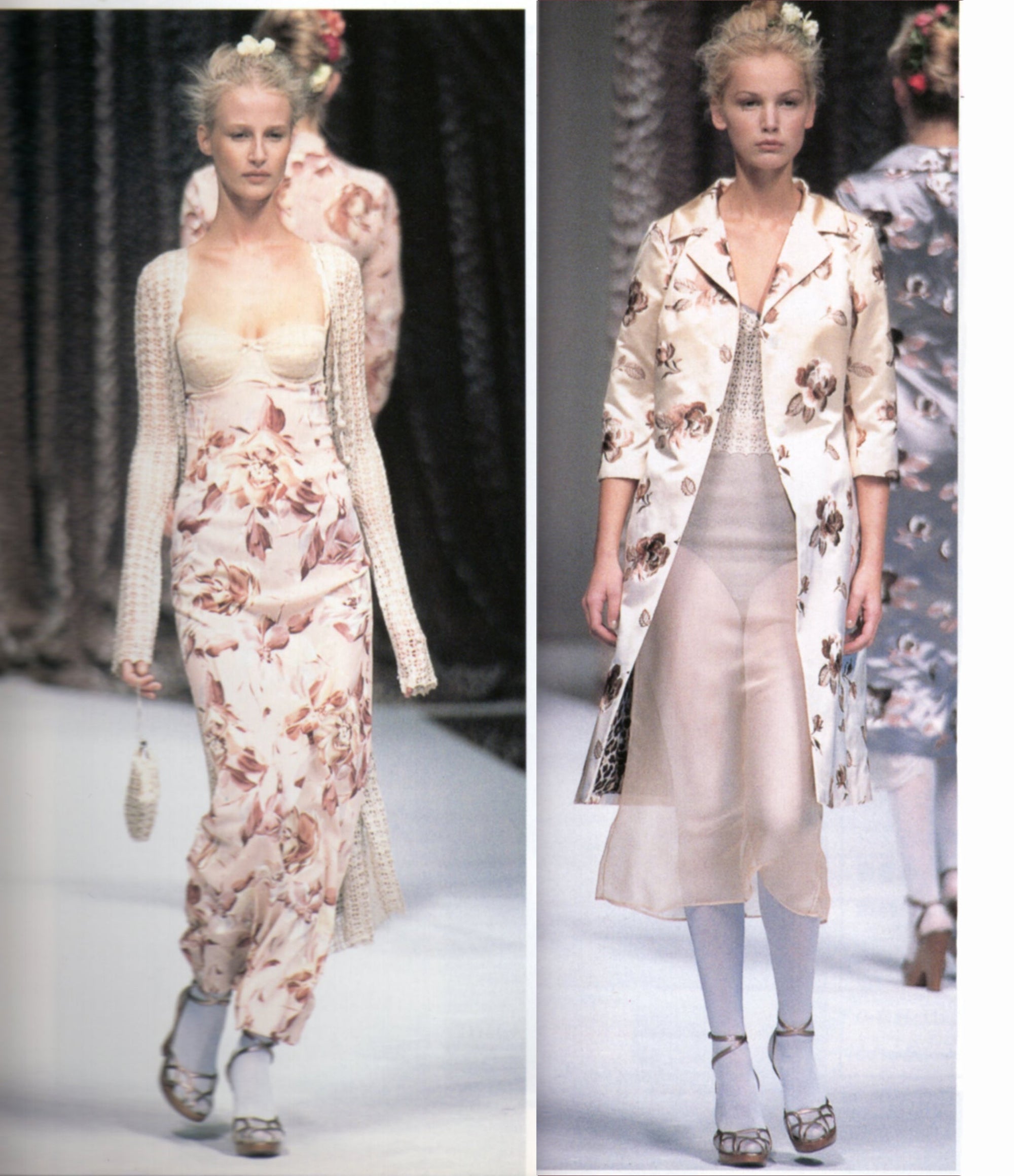 Dolce &amp; Gabbana 1997 Floral Velvet Heels