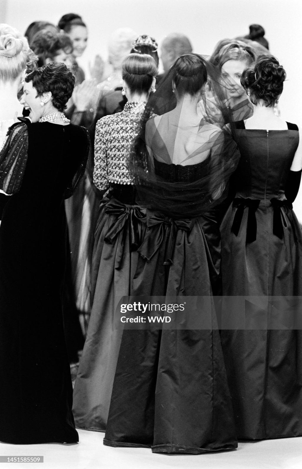 Oscar de la Renta 1995 Embellished Tulle Bustier and Skirt Set