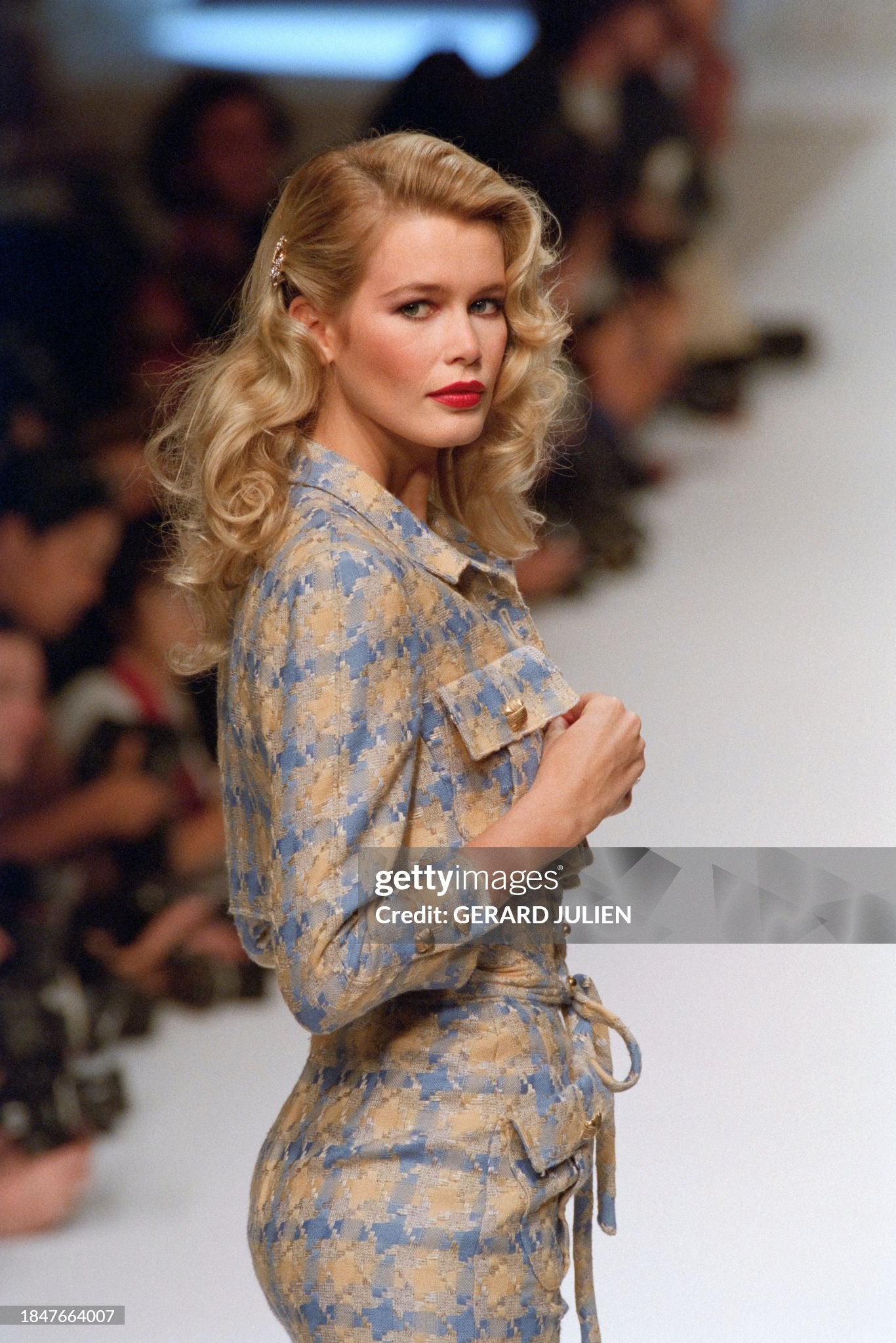 Valentino Boutique SS 1995 Plaid Skirt Suit