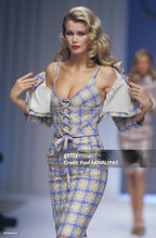 Valentino Boutique SS 1995 Plaid Skirt Suit