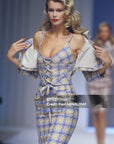 Valentino Boutique SS 1995 Plaid Skirt Suit