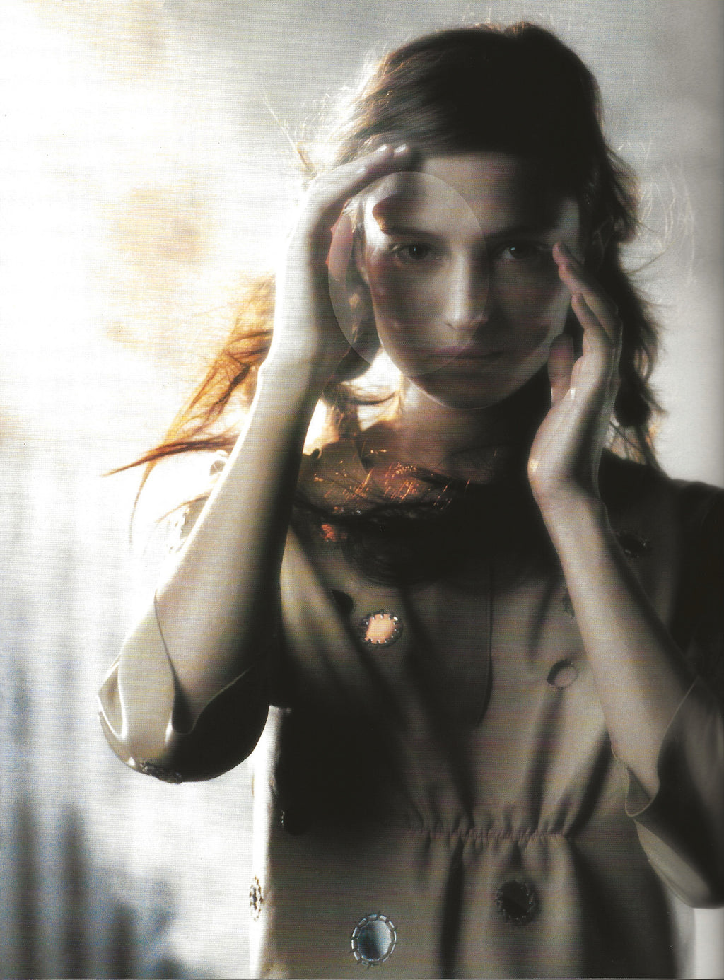 Prada Leather Mirror Embellished Top