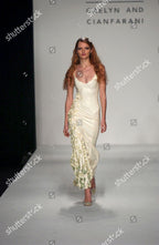 Gaelyn & Cianfarani Fw 2005 Latex Dress with Flower Appliqué