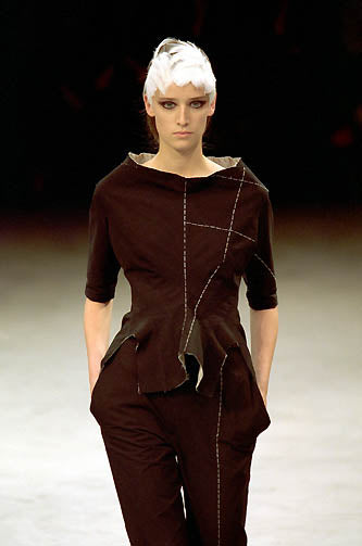 YOHJI YAMAMOTO SS 2000 Stitched Strapless Dress
