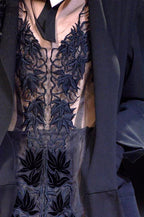 YOHJI YAMAMOTO SS 2007 Embroidered Organza Blouse
