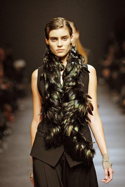Ann Demeulemeester SS 2008 Feather Vest