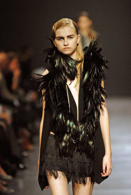 Ann Demeulemeester SS 2008 Feather Vest