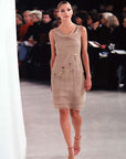 Guy Laroche 1998 layered tulle dress with embroidered flowers