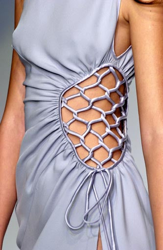 Valentino SS 2004 Lattice Silk Dress