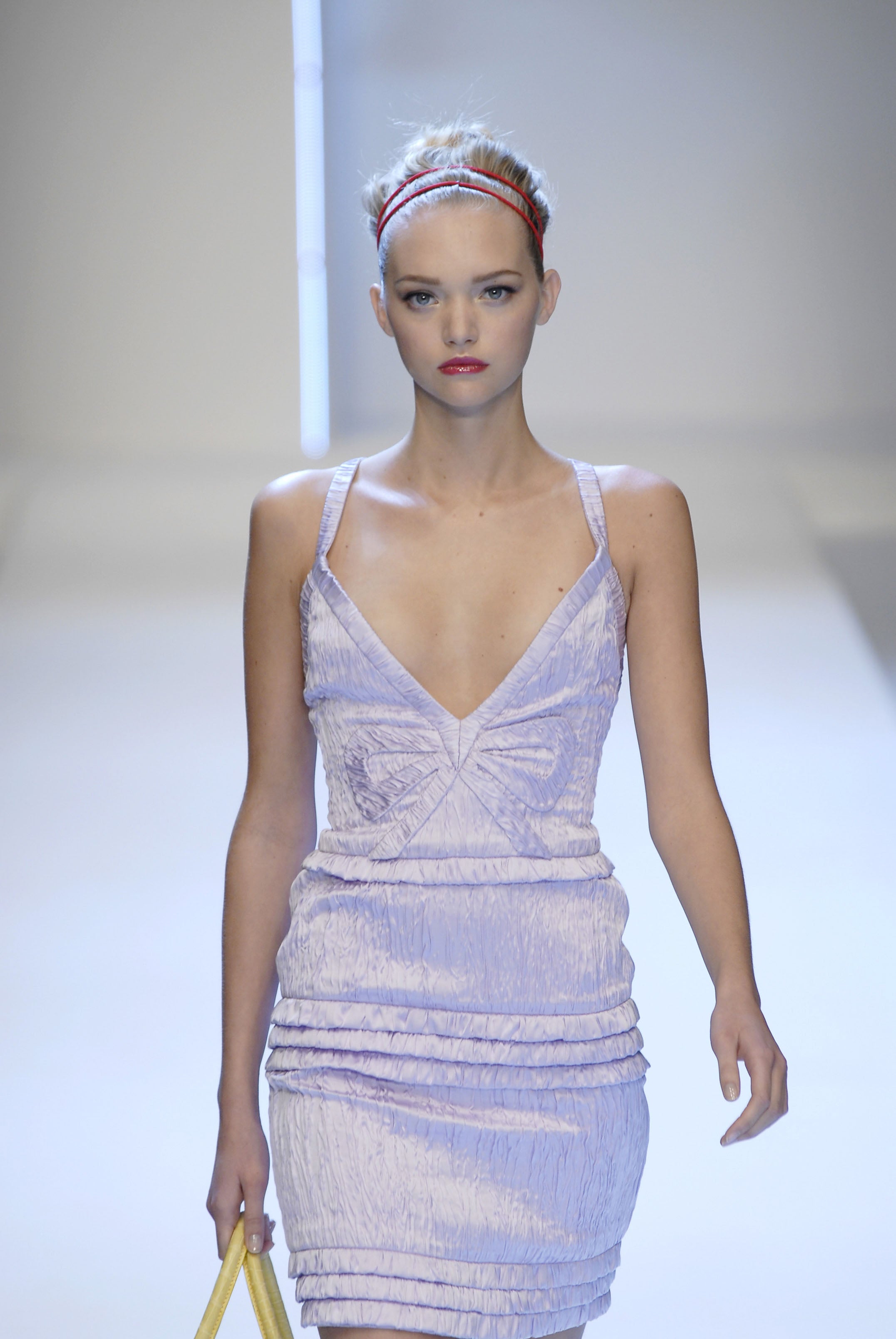 Valentino SS 2007 Pink Satin Skirt Set